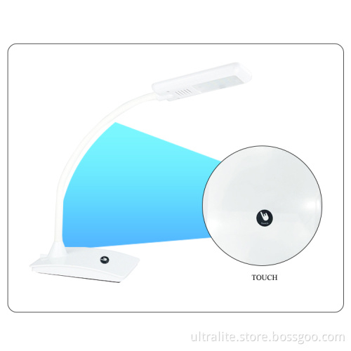 LED plastic touch control eye ptotected side table lamp